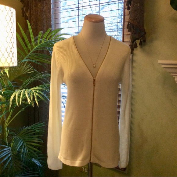 Calvin Klein Sweaters - Cardigan Sweater Gold Zipper